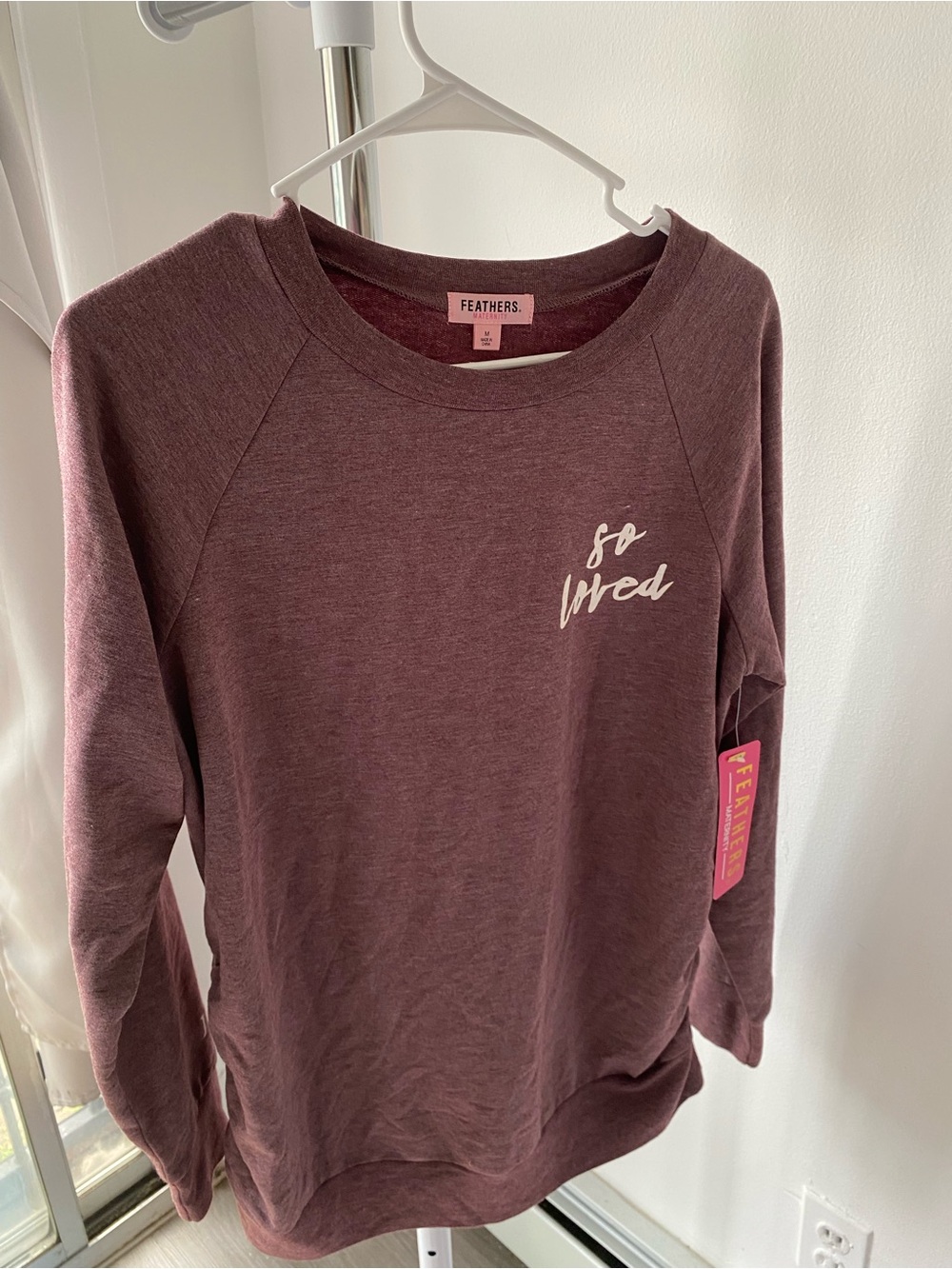 feathers maternityWomen's Crewneck Sweater in Plum So Loved